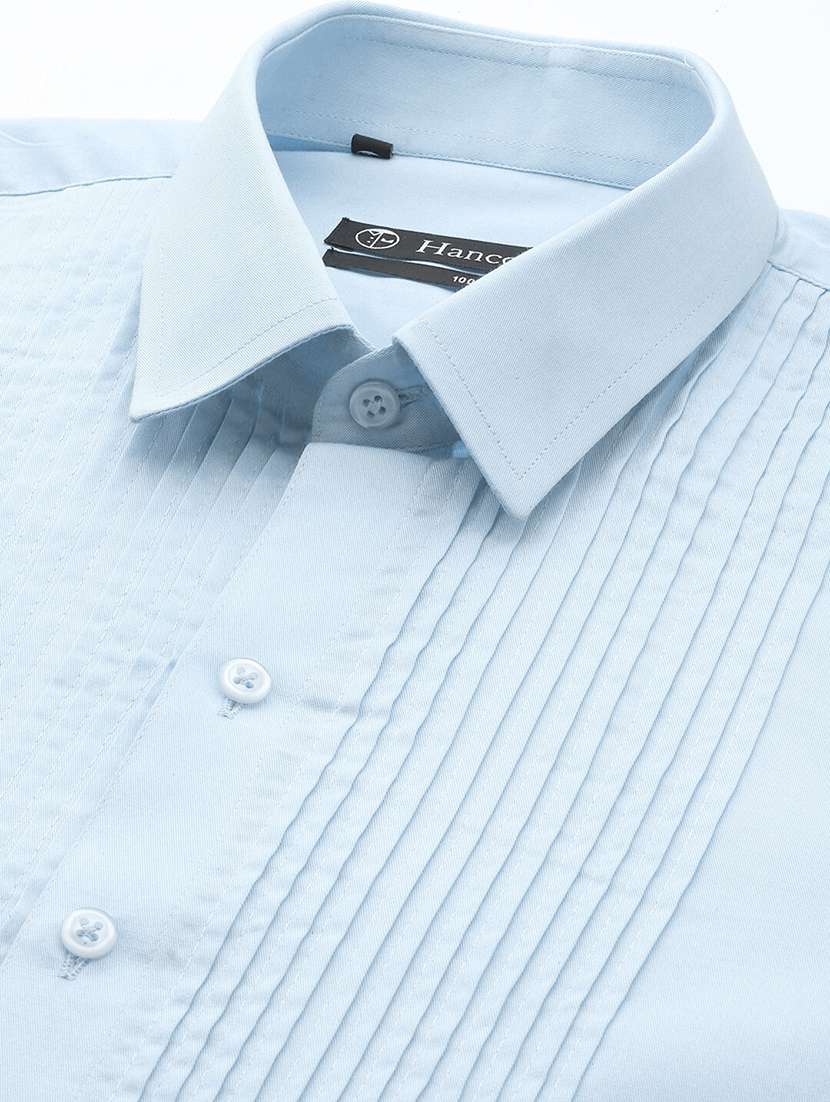 men solid collared long sleeve regular fit shirt - 22039180 -  Standard Image - 3