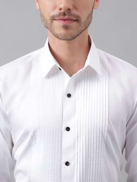 men solid collared long sleeve regular fit shirt - 22039181 -  Standard Image - 3