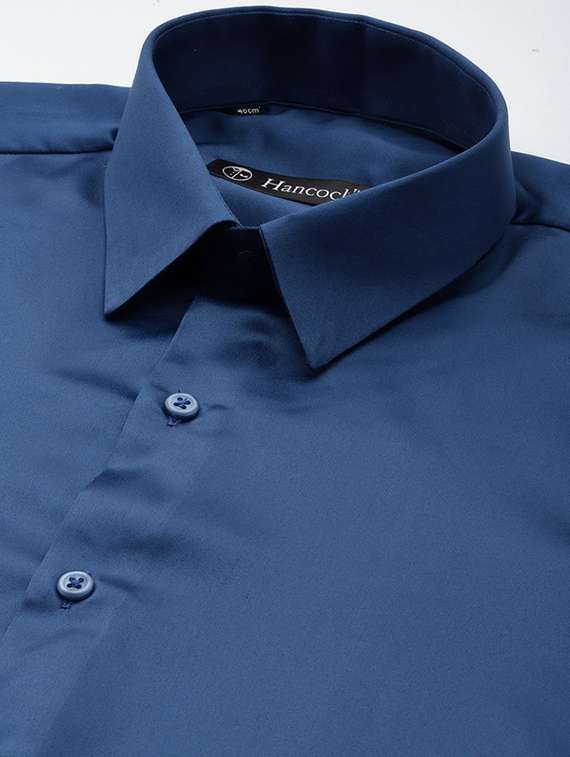 men solid collared long sleeve regular fit shirt - 22039185 -  Standard Image - 3