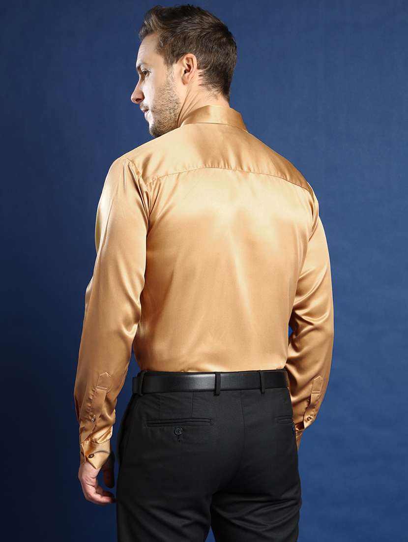 men solid collared long sleeve regular fit shirt - 22039186 -  Standard Image - 3