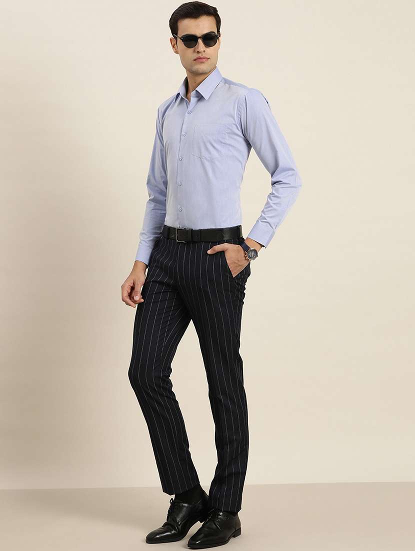 men solid collared long sleeve regular fit shirt - 22039196 -  Standard Image - 3