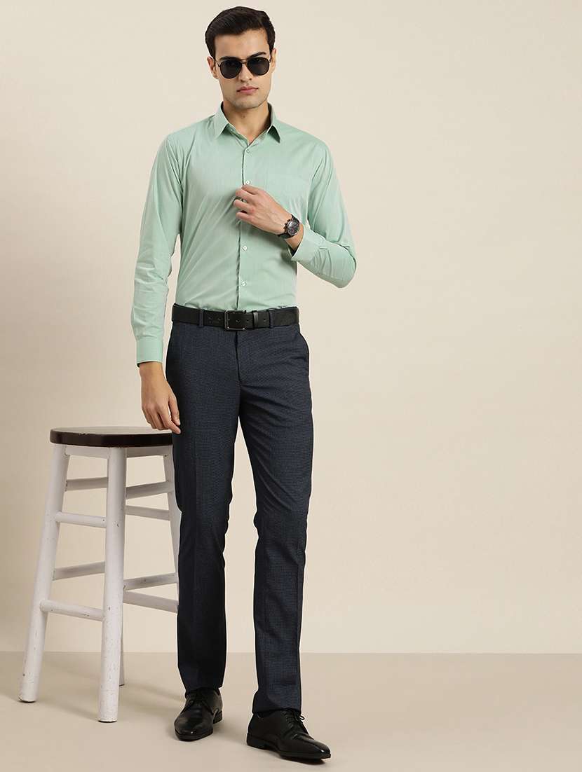 men solid collared long sleeve regular fit shirt - 22039198 -  Standard Image - 3