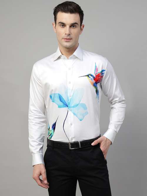 men striped collared long sleeve regular fit shirt - 22039241 -  Standard Image - 0