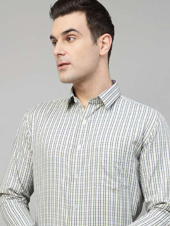 men checkered collared long sleeve regular fit shirt - 22039242 -  Standard Image - 3