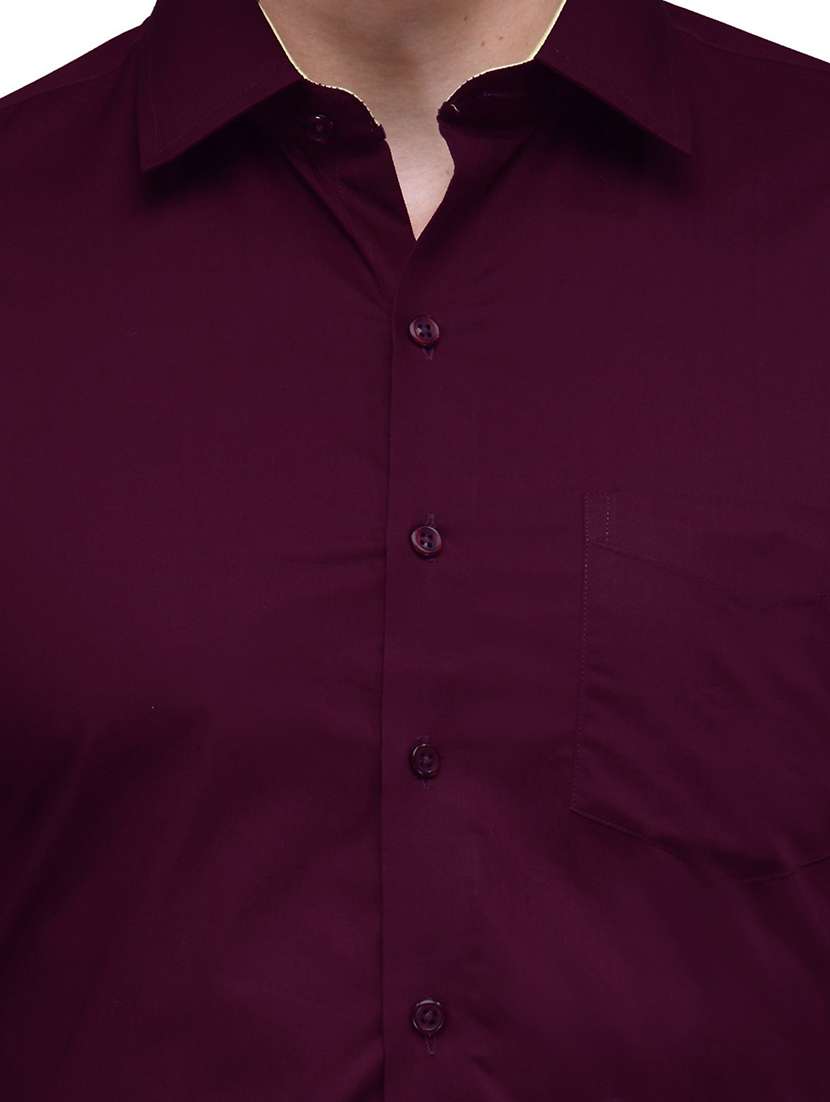 men solid collared long sleeve regular fit shirt - 22039249 -  Standard Image - 3