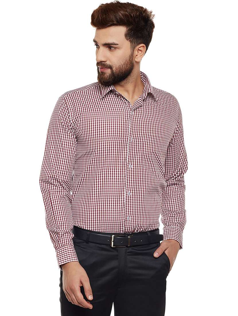 men checkered collared long sleeve shirt