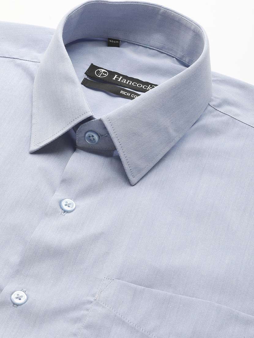 men solid collared short sleeve regular fit shirt - 22039267 -  Standard Image - 3