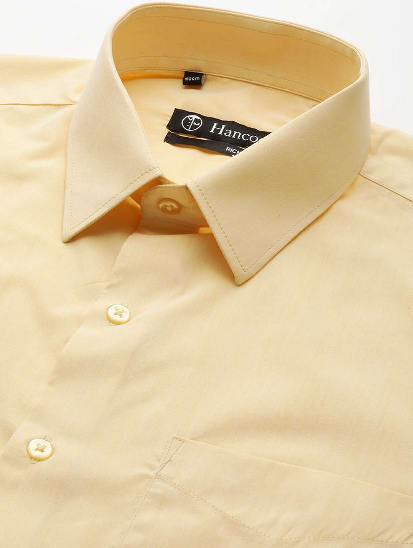 men solid collared short sleeve regular fit shirt - 22039273 -  Standard Image - 3