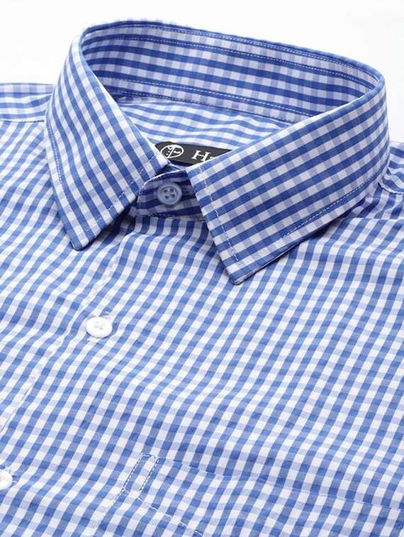 men checkered collared long sleeve shirt - 22039276 -  Standard Image - 3