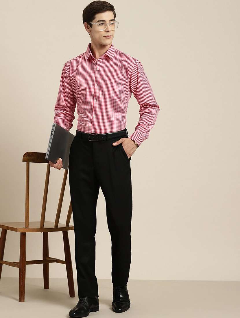 men checkered collared long sleeve regular fit shirt - 22039279 -  Standard Image - 3