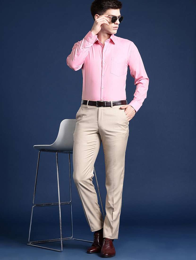 men solid collared long sleeve regular fit shirt - 22039295 -  Standard Image - 3