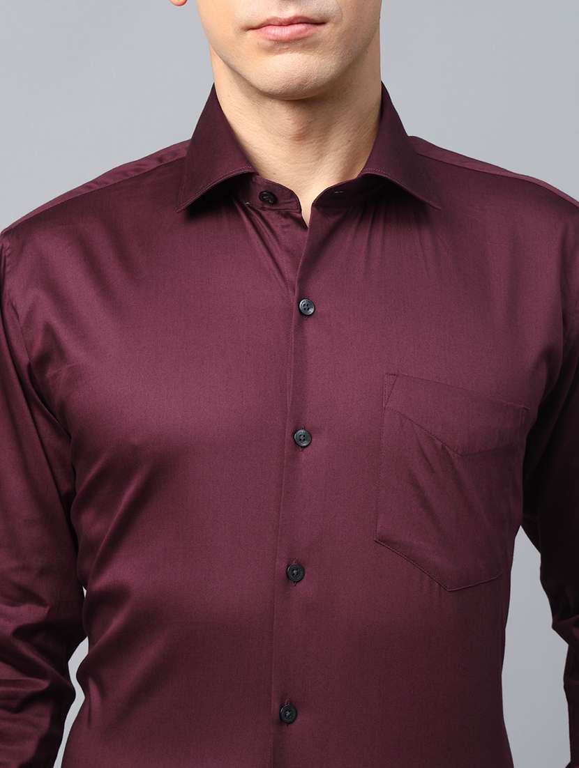 men solid collared long sleeve shirt - 22039313 -  Standard Image - 3