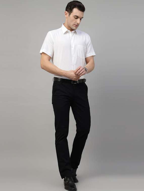 men solid collared long sleeve shirt - 22039332 -  Standard Image - 3