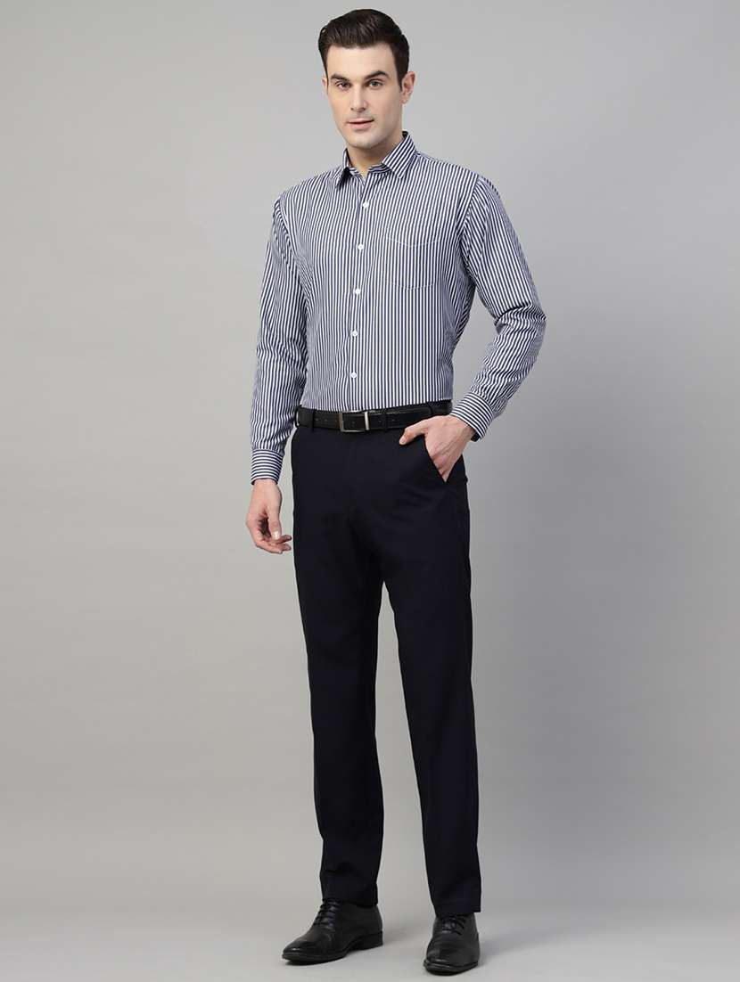 men striped collared long sleeve shirt - 22039339 -  Standard Image - 3