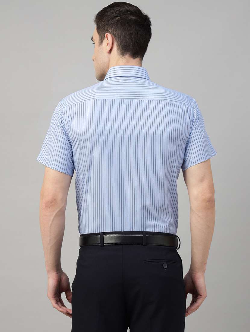 men striped collared short sleeve shirt - 22039341 -  Standard Image - 3