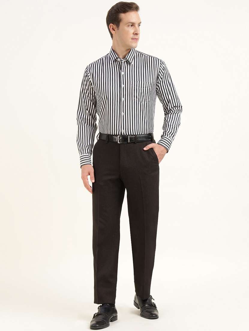 men striped collared long sleeve shirt - 22039353 -  Standard Image - 3