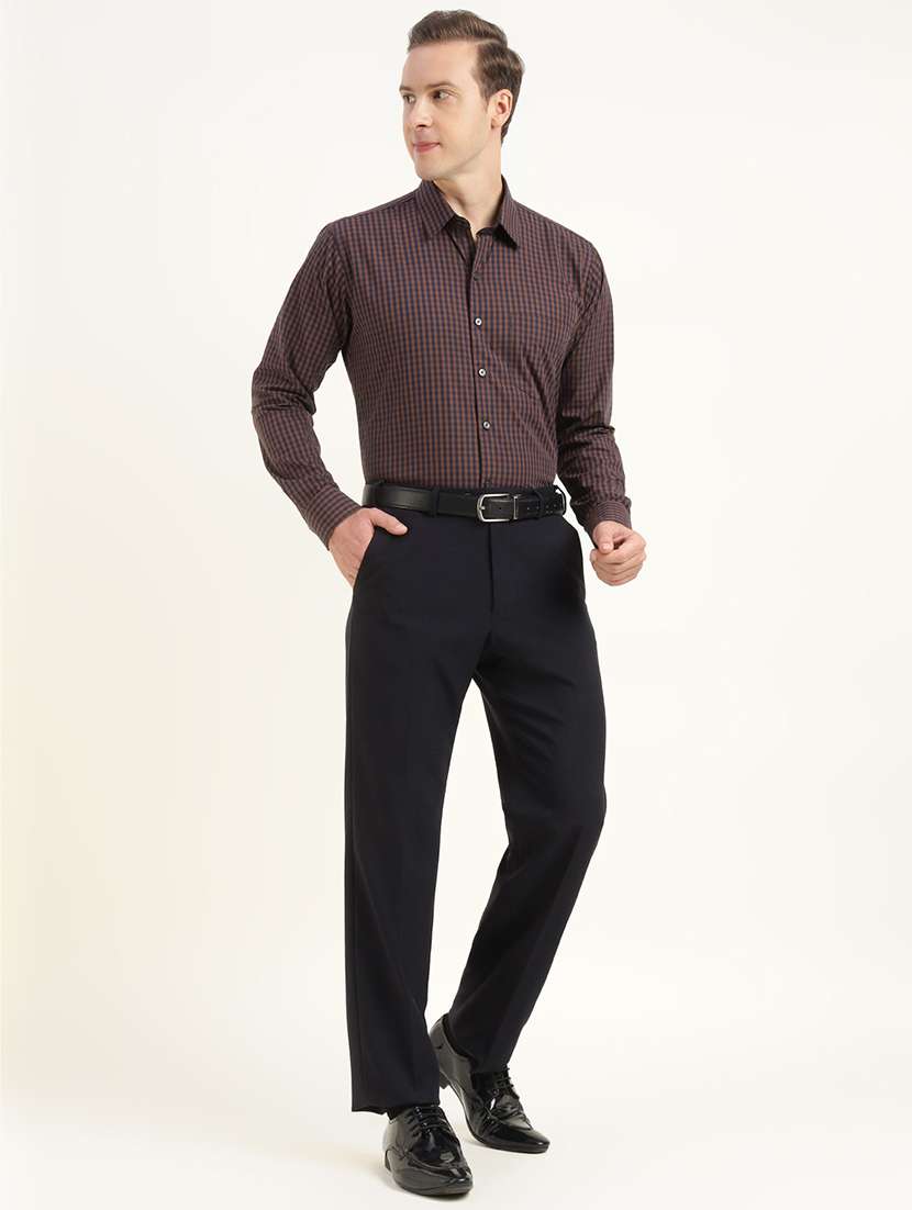 men checkered collared long sleeve shirt - 22039354 -  Standard Image - 3