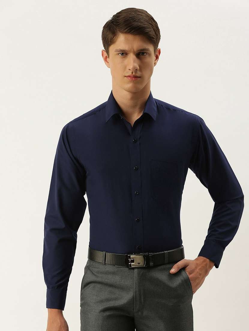 men solid long sleeve regular fit t-shirt