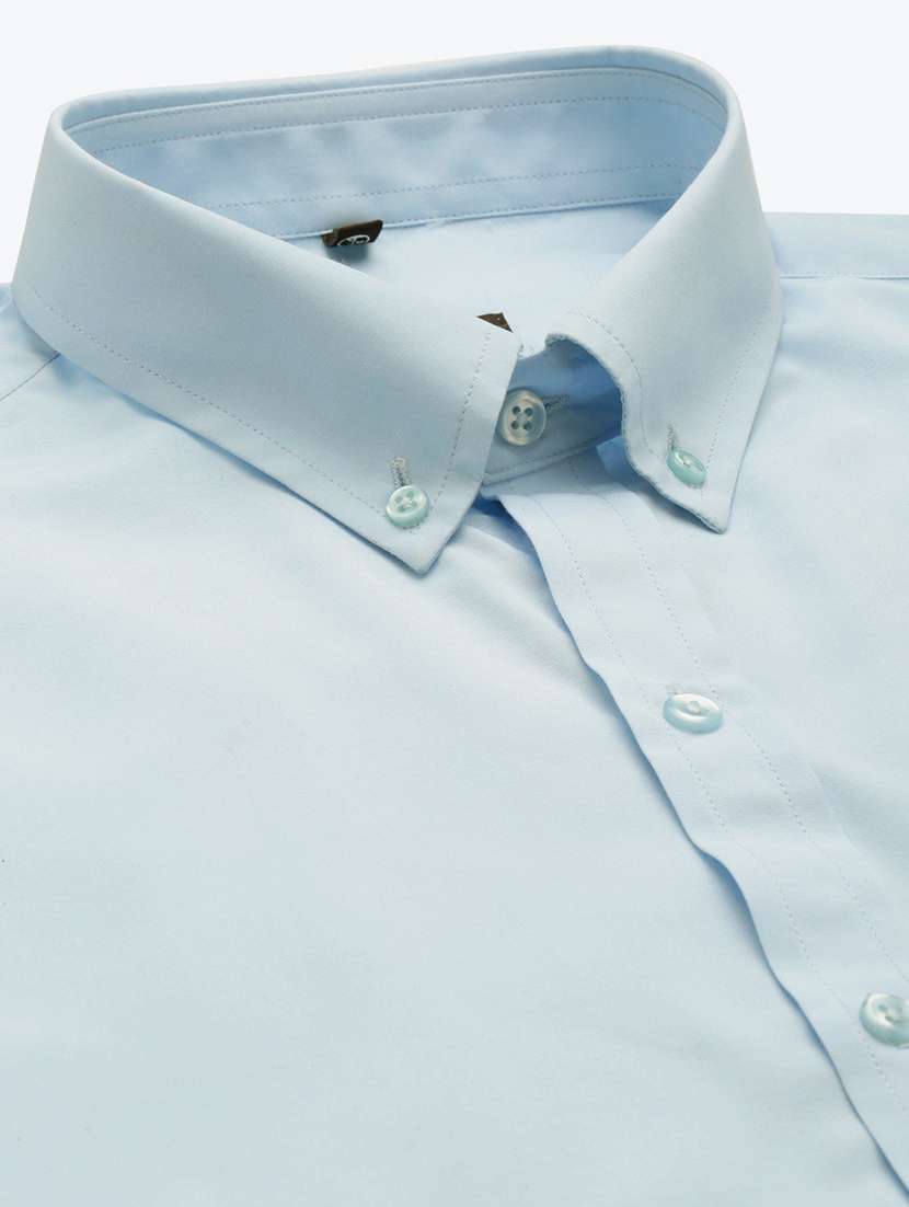 men solid collared long sleeve shirt - 22039387 -  Standard Image - 3