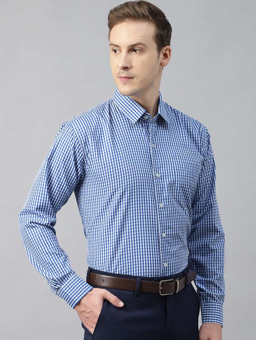 men checkered collared long sleeve shirt