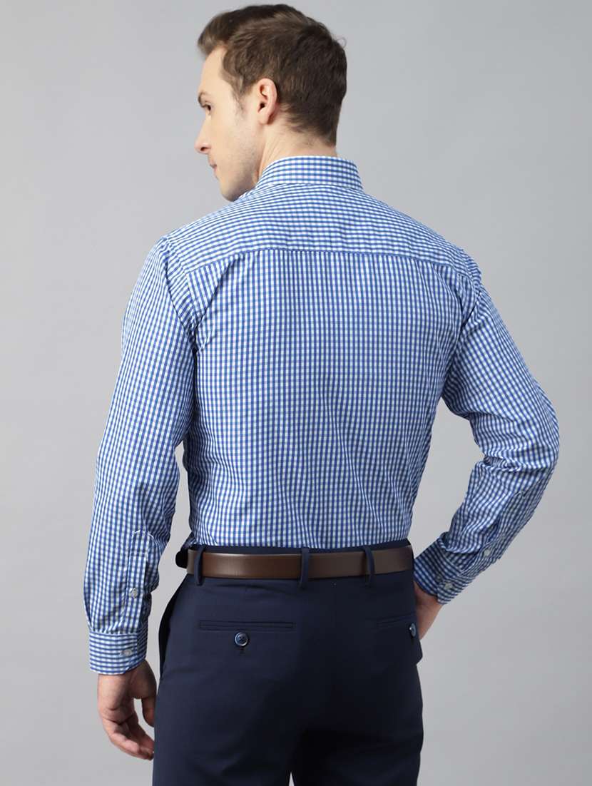 men checkered collared long sleeve shirt - 22039396 -  Standard Image - 3