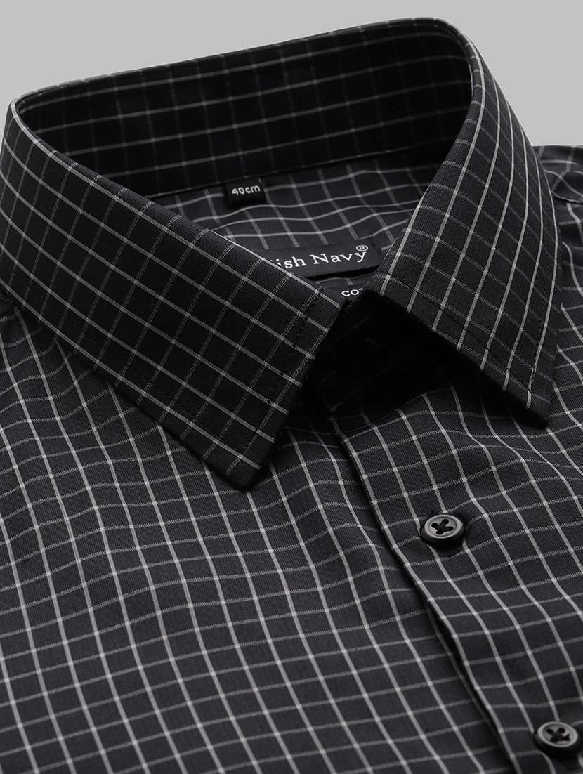 men checkered collared long sleeve shirt - 22039406 -  Standard Image - 3