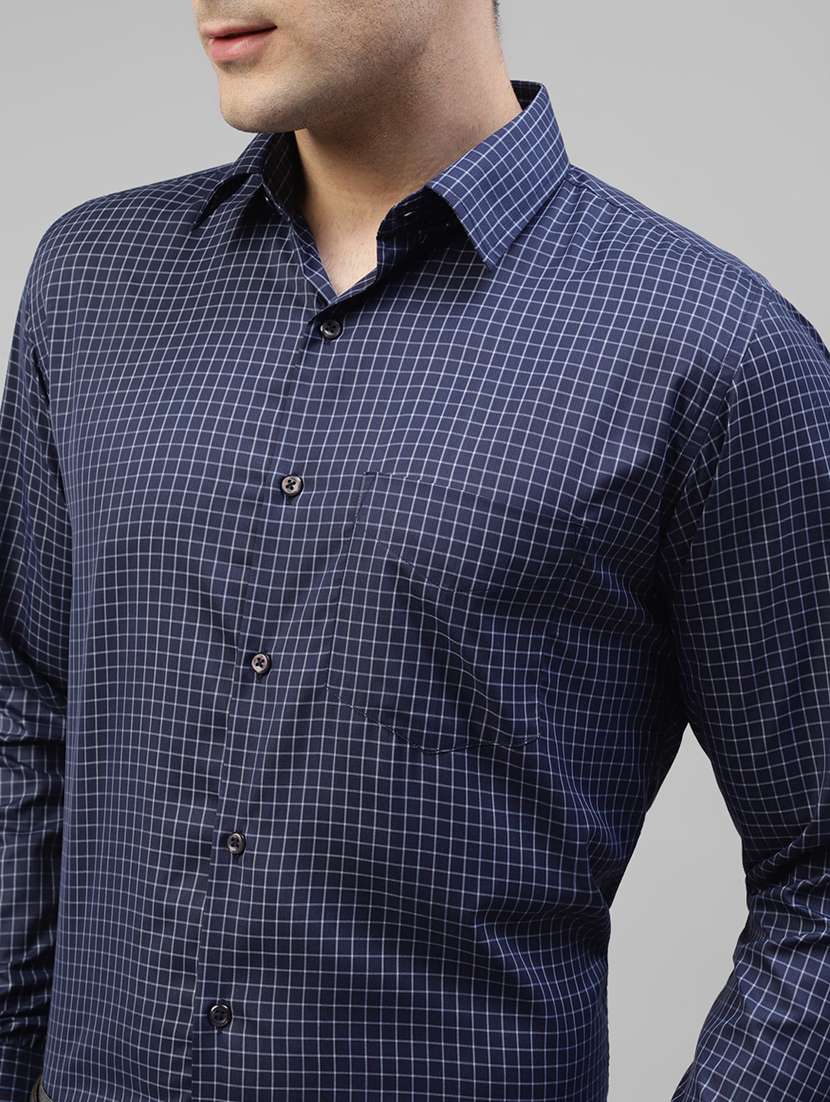 men checkered collared long sleeve shirt - 22039407 -  Standard Image - 3