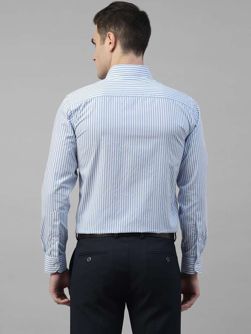 men striped collared long sleeve shirt - 22039410 -  Standard Image - 3