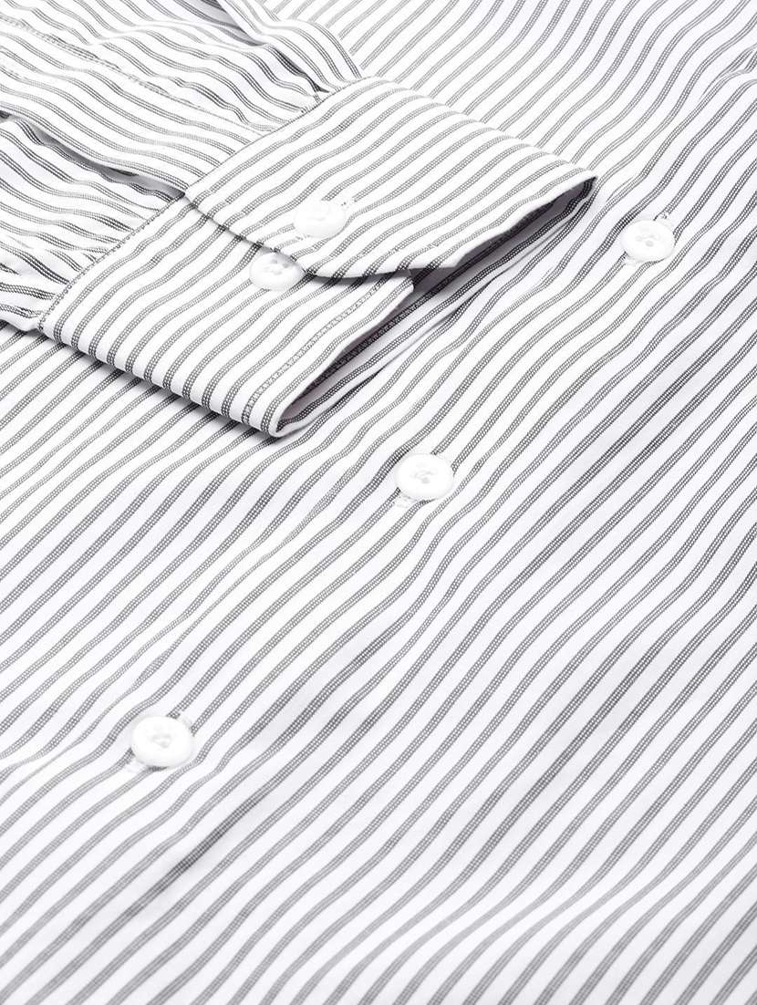 men striped collared long sleeve shirt - 22039412 -  Standard Image - 3