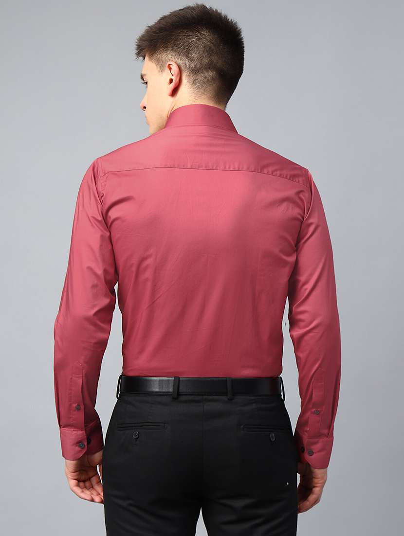 men solid collared long sleeve shirt - 22039428 -  Standard Image - 3