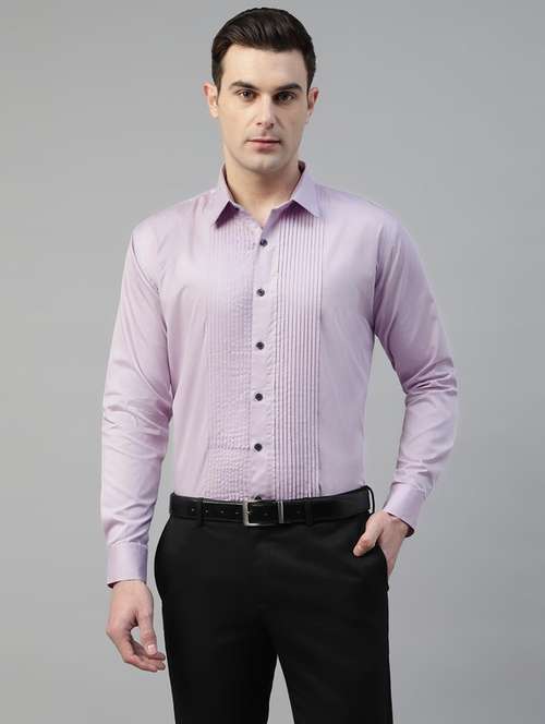 men solid collared long sleeve shirt - 22039437 -  Standard Image - 0