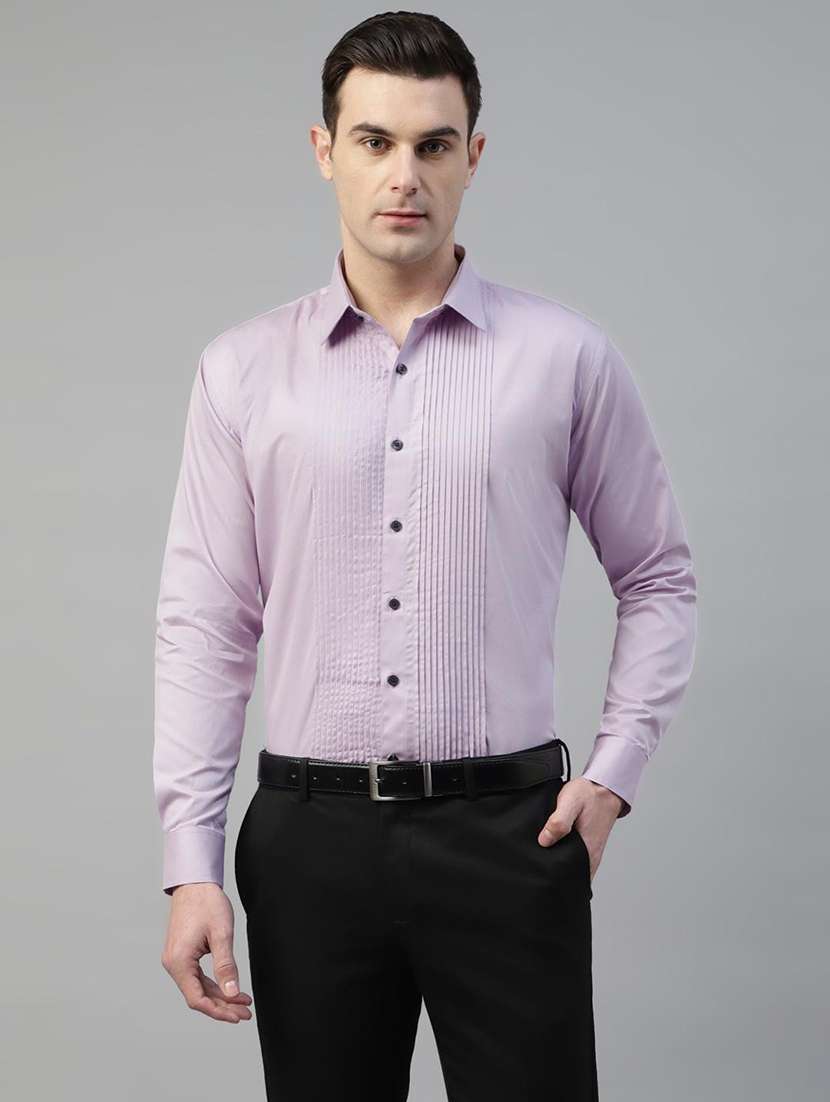 men solid collared long sleeve shirt - 22039437 -  Zoom Image - 0