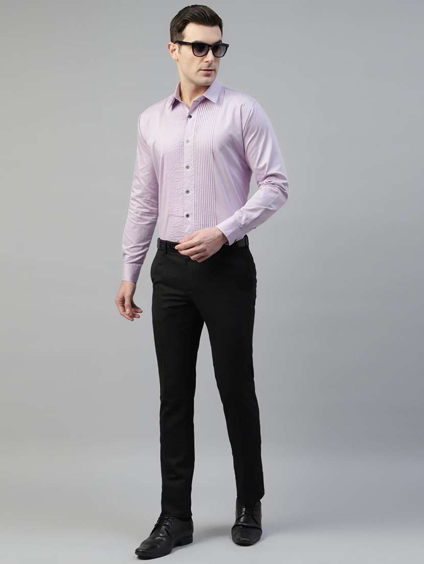 men solid collared long sleeve shirt - 22039437 - Standard Image - 3