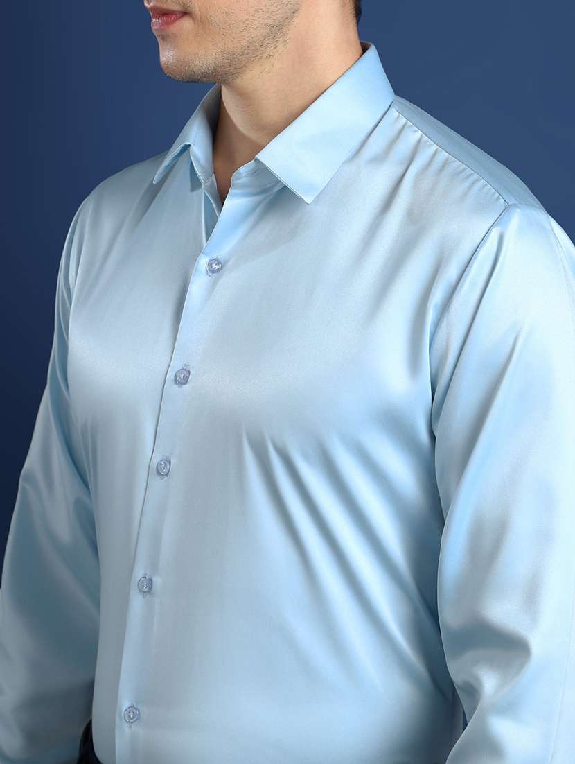 men solid collared long sleeve shirt - 22039439 -  Standard Image - 3