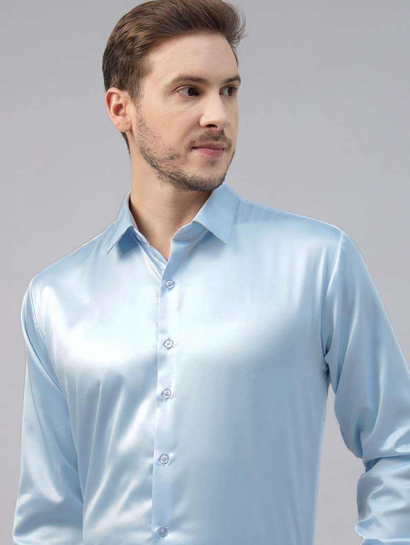 men solid collared long sleeve shirt - 22039441 -  Standard Image - 3