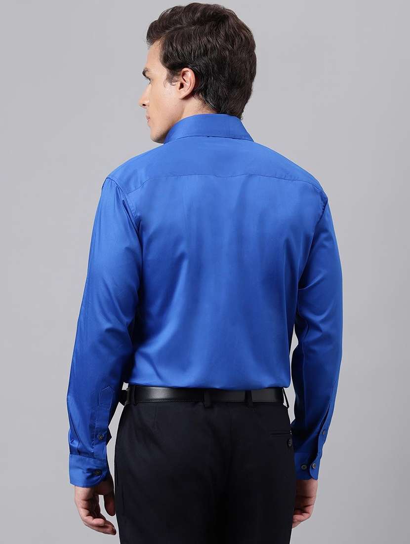 men solid collared long sleeve shirt - 22039447 -  Standard Image - 3