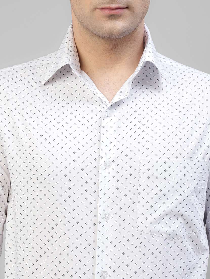 men printed collared long sleeve shirt - 22039456 - Standard Image - 3