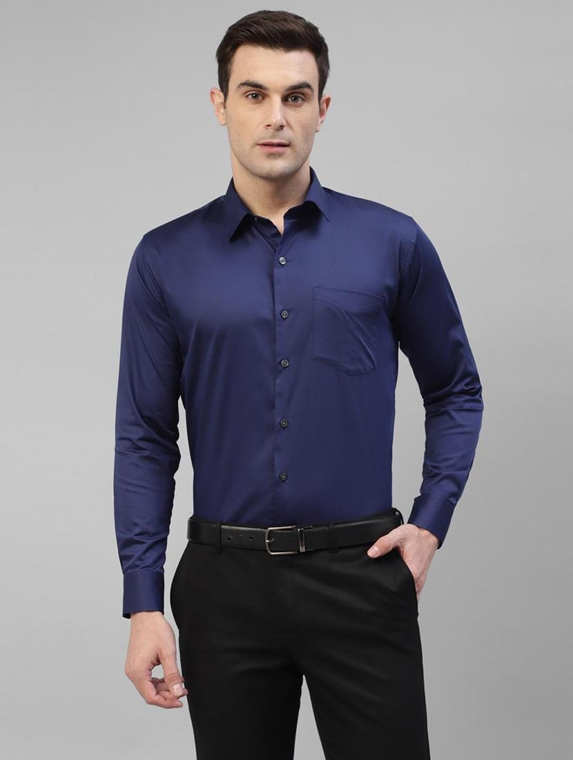 men solid collared long sleeve shirt - 22039457 -  Zoom Image - 0