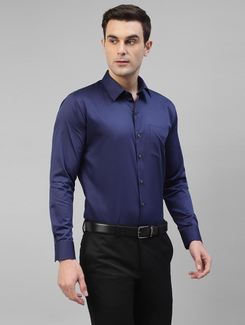 men solid collared long sleeve shirt - 22039457 - Standard Image - 3