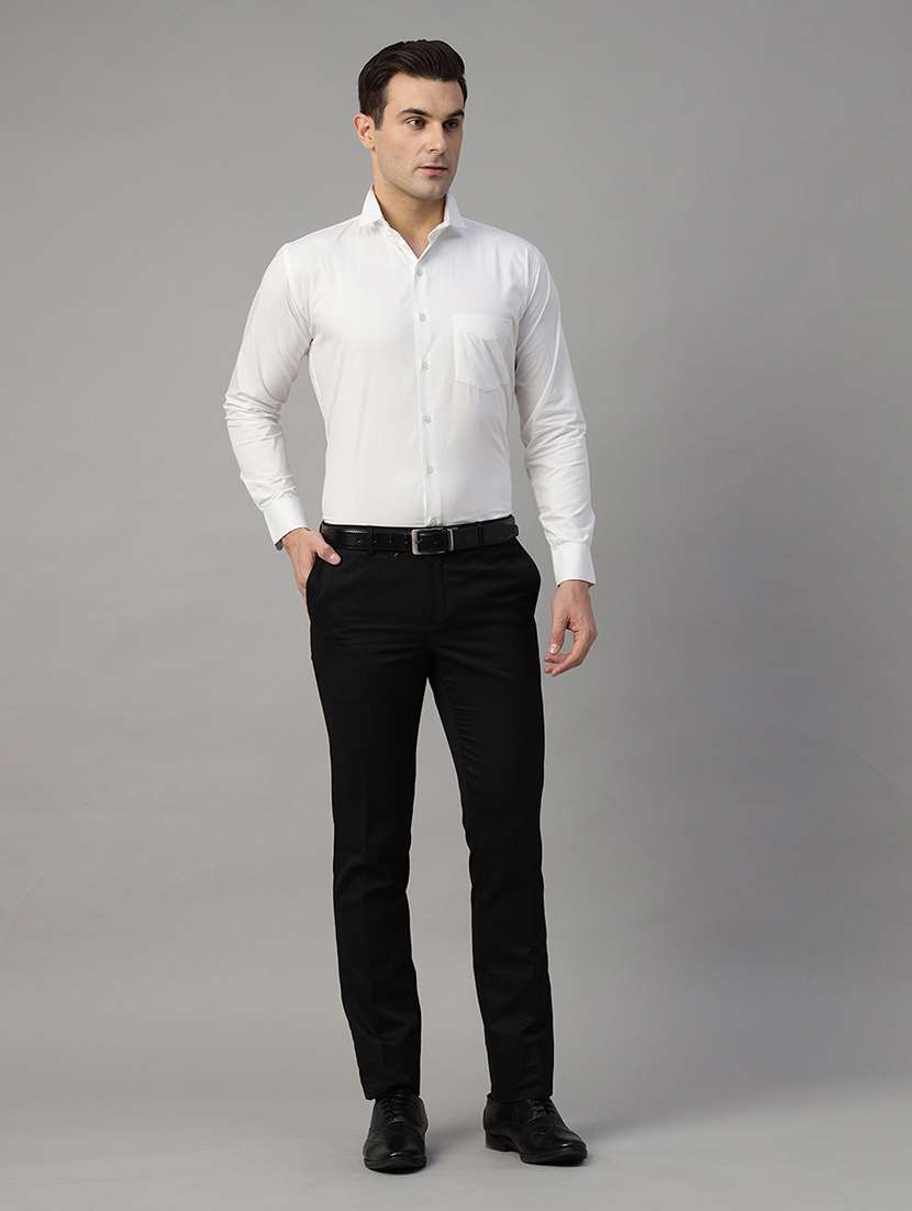 men solid collared long sleeve shirt - 22039472 -  Standard Image - 3