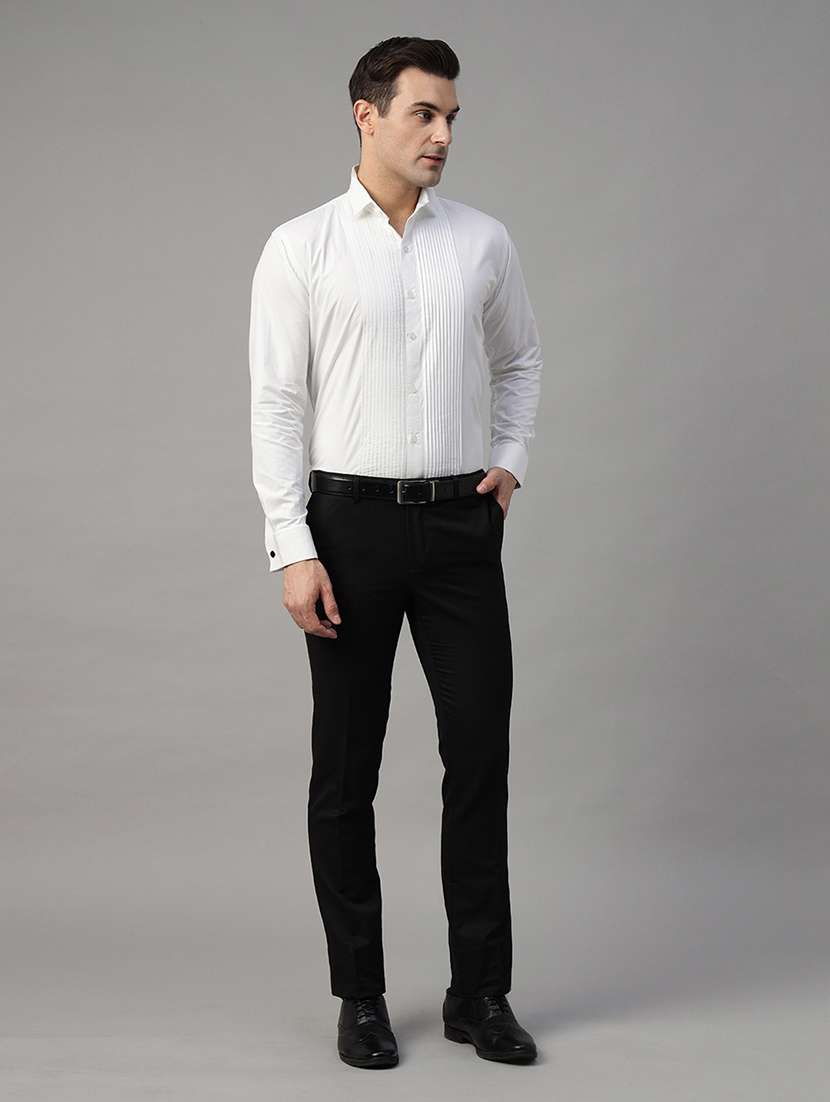 men solid collared long sleeve shirt - 22039473 - Standard Image - 3