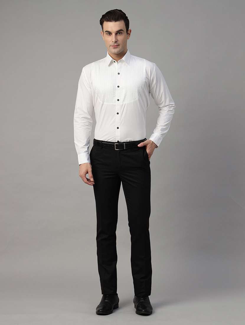 men solid collared long sleeve shirt - 22039474 -  Standard Image - 3