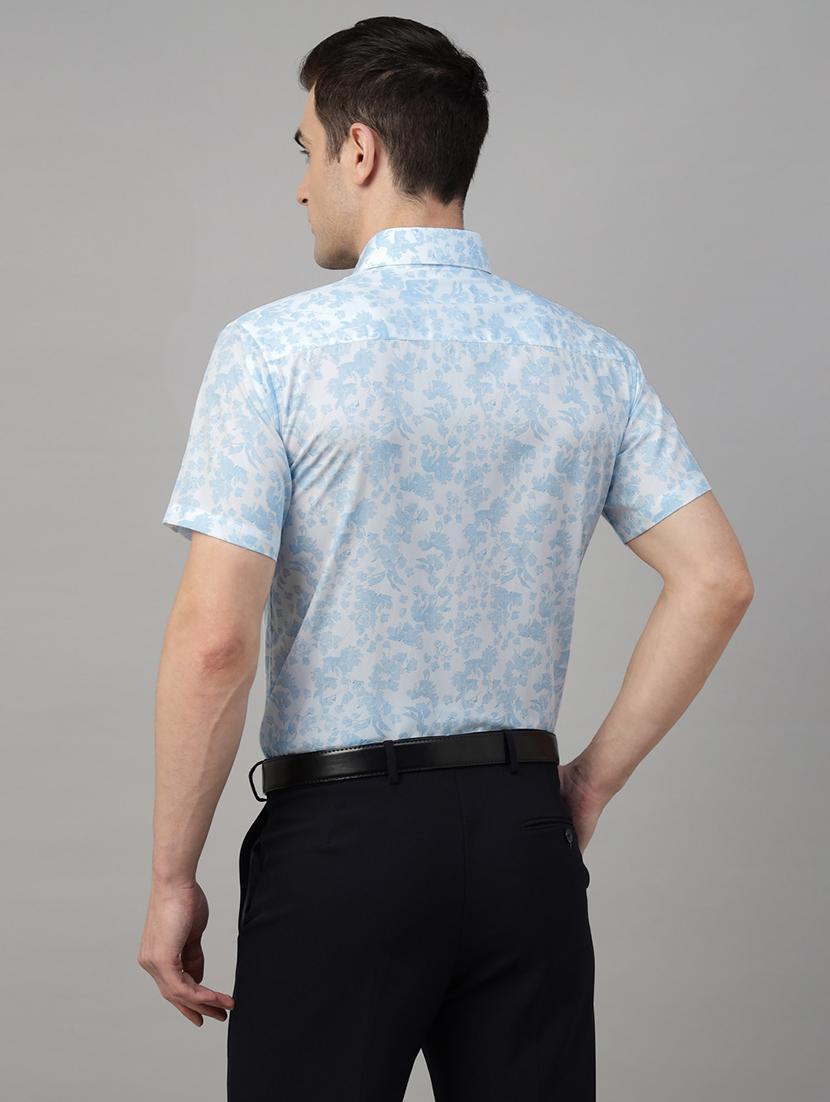 men printed collared long sleeve regular fit shirt - 22039479 - Standard Image - 3