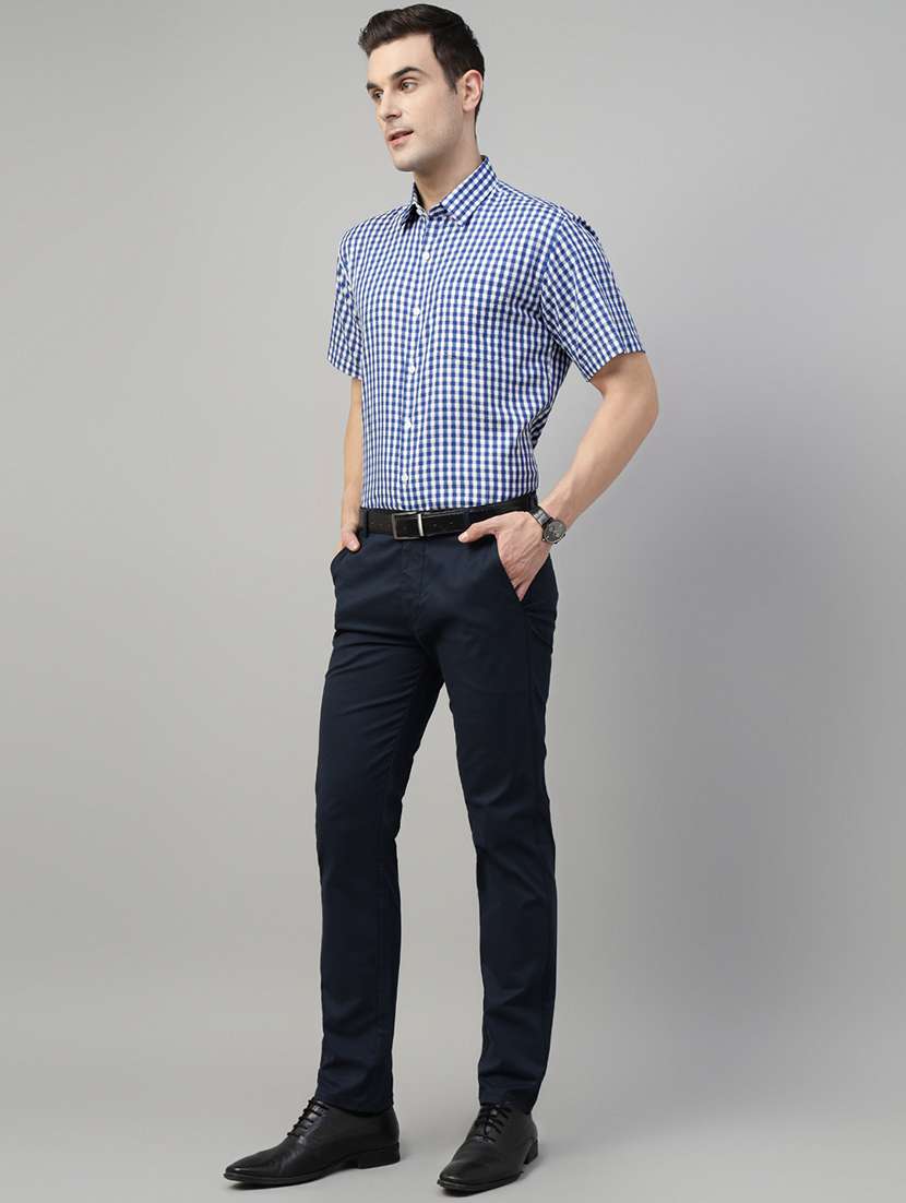 men checkered collared short sleeve shirt - 22039480 -  Standard Image - 3