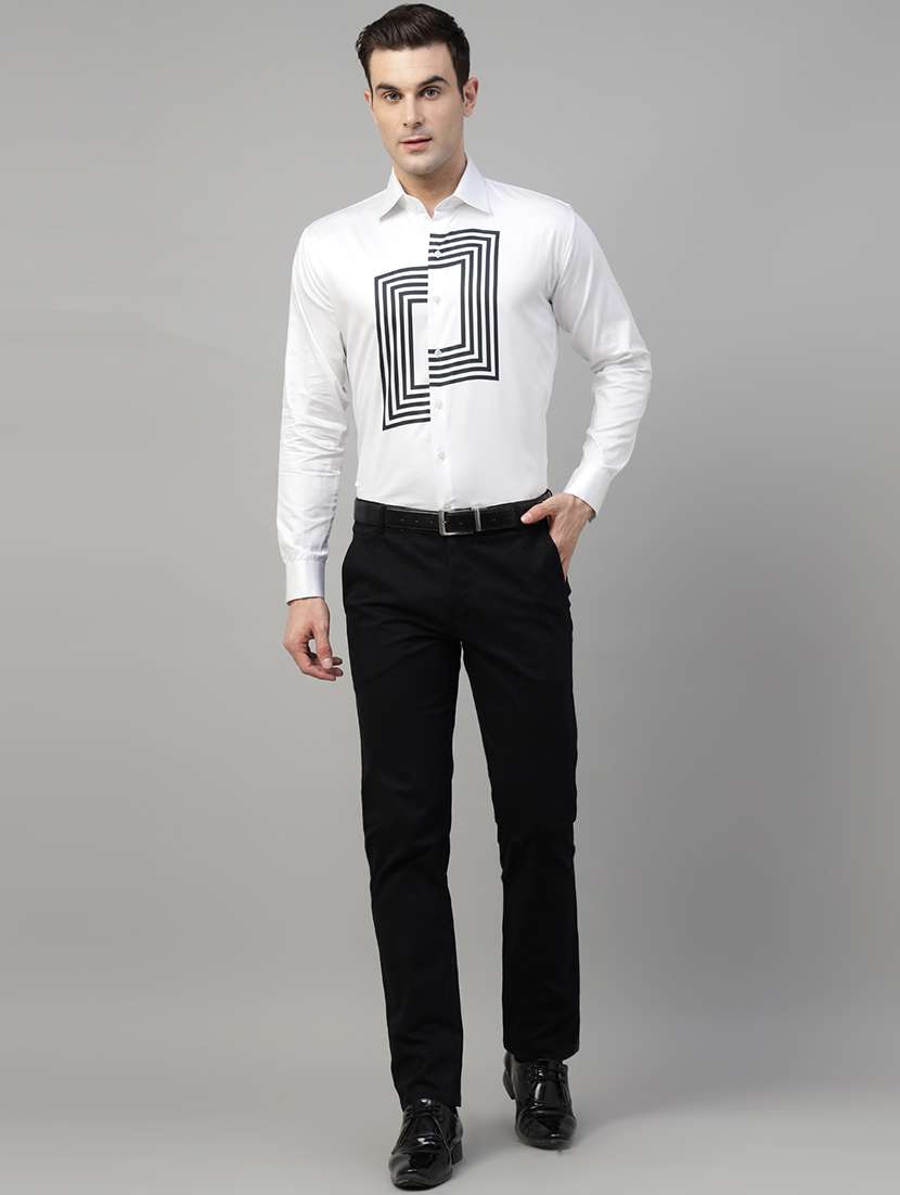 men printed collared long sleeve regular fit shirt - 22039481 -  Standard Image - 3