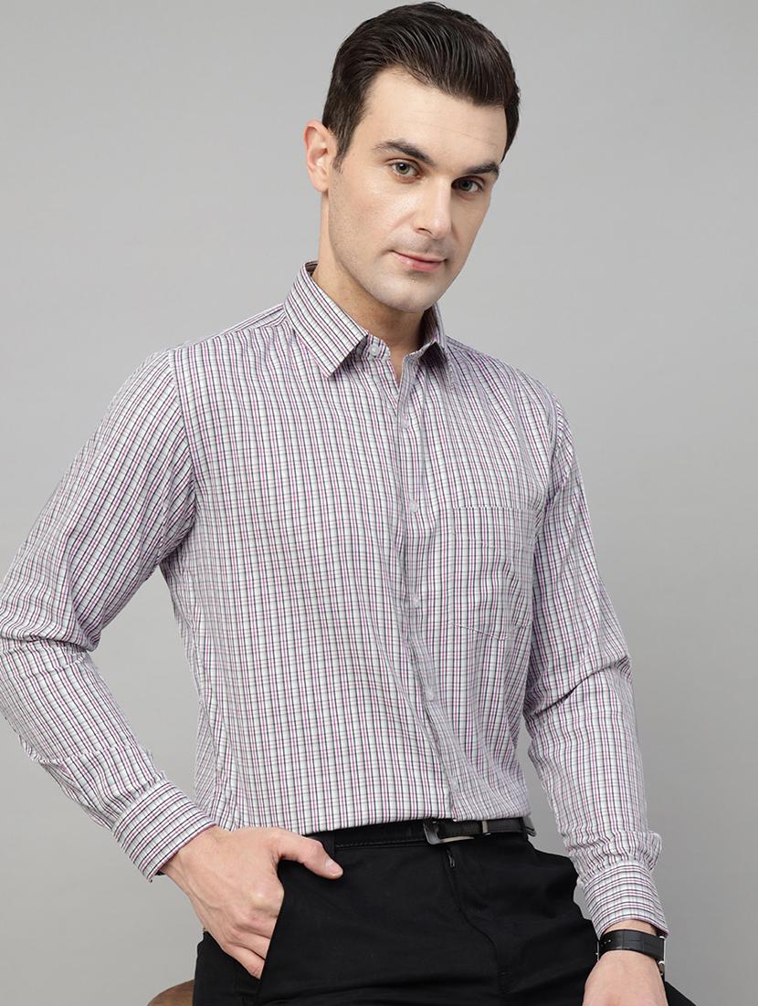 men checkered collared long sleeve shirt