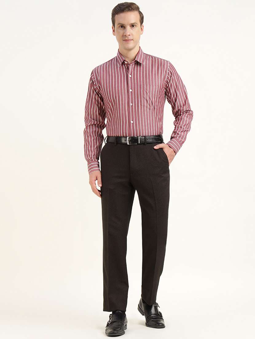 men striped collared long sleeve shirt - 22039495 -  Standard Image - 3