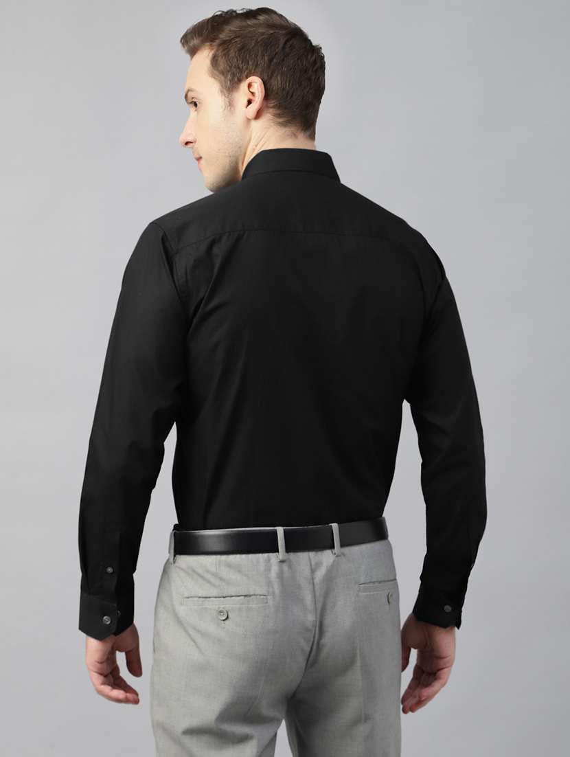 men solid collared long sleeve shirt - 22039516 -  Standard Image - 3