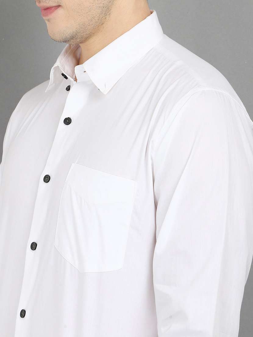 men solid collared long sleeve shirt - 22039517 -  Standard Image - 3