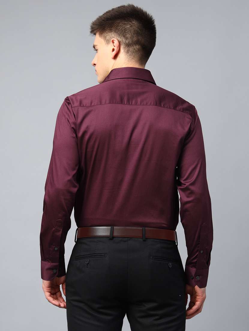 men solid collared long sleeve shirt - 22039533 -  Standard Image - 3